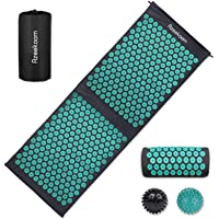 Azeekoom Esterilla de Acupresión- Kit de Masaje con Almohada y 2 pcs Bolas de Masaje- para Aliviar el Dolor de Espalda…